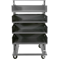 Double-Sided Heavy Duty A-Frame Cart with 8 Large Trays, 38" x 30" x 63", 2500 lbs. Capacity MAS Chibougamau
