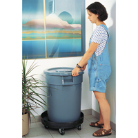 Waste Container Dolly, Polyethylene, Black MAS Chibougamau