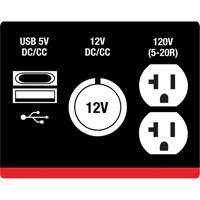 Inverter Generator, 2500 W Surge, 1800 W Rated, 4.2 L Tank MAS Chibougamau