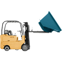 Self-Dumping Hopper, Steel, 3/4 cu.yd., Blue MAS Chibougamau