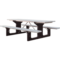 Recycled Plastic Picnic Tables, 6' L x 61-1/2" W, Grey MAS Chibougamau