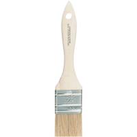 Pinceau &agrave; soies rases, Soie blanche, Manche Bois, Largeur de 1-1/2" MAS Chibougamau