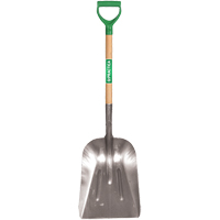 Scoop Shovel, Wood, Aluminum Blade, D-Grip Handle, 29" Length MAS Chibougamau