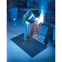 Weldsafe Ultrasoft Mat No. 447, Rubber, 75' L, 2' W x 7/8" Thick, Black MAS Chibougamau