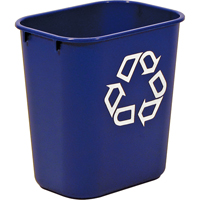 Recycling Container , Deskside, Plastic, 13-5/8 US Qt. MAS Chibougamau