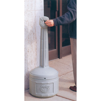 Smokers Cease-Fire&reg; Cigarette Butt Receptacle, Free-Standing, Plastic, 4 US gal. Capacity, 38-1/2" Height MAS Chibougamau