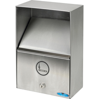 Smoking Receptacles, Wall-Mount, Stainless Steel, 3.3 Litres Capacity, 13-1/2" Height MAS Chibougamau