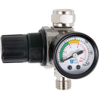 R&eacute;gulateur &agrave; cadran pneumatique avec jauge pour pistolet pulv&eacute;risateur, 1/4" NPT, PSI max. de 135 PSI, Standard MAS Chibougamau