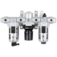 Filtre &agrave; air interm&eacute;diaire en trois parties, r&eacute;gulateur & lubrificateur AFRLMI38, 3/8" NPT MAS Chibougamau