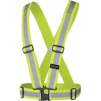 5592 Elastic Safety Harness, High Visibility Lime-Yellow, Silver Reflective Colour, One Size MAS Chibougamau