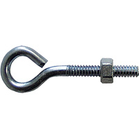 Eye Bolt, 3/8" Dia., 6" L, Zinc Plated MAS Chibougamau