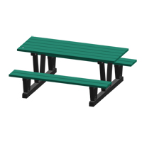 Tables de pique-nique d'ext&eacute;rieur en plastique recycl&eacute;, 72" lo x 60-5/16" la, Vert MAS Chibougamau