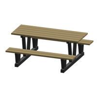 Tables de pique-nique d'ext&eacute;rieur en plastique recycl&eacute;, 72" lo x 60-5/16" la, Sable MAS Chibougamau