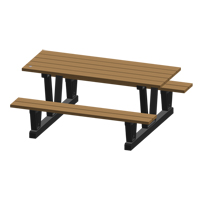Tables de pique-nique d'ext&eacute;rieur en plastique recycl&eacute;, 72" lo x 60-5/16" la, S&eacute;quoia MAS Chibougamau