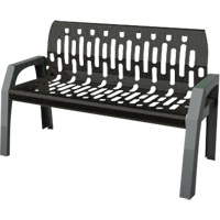 Bancs Stream, Acier, 48" lo x 25" la x 34" h, Noir MAS Chibougamau