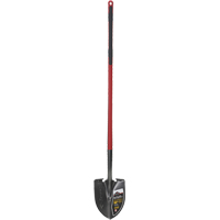 Pro Round Point Shovel, Tempered Steel Blade, Fibreglass, Straight Handle MAS Chibougamau