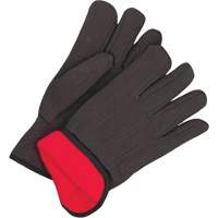 Classic Jersey Gloves, One Size, Black, Red Fleece, Slip-On MAS Chibougamau