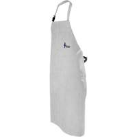 Leather Welding Apron, Bib, 52" L, Pearl Grey MAS Chibougamau