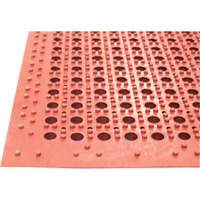 Competitor Series Mats, Slotted, 3' x 5' x 7/8", Orange, Natural Rubber MAS Chibougamau
