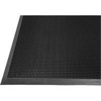 Gritstop Fingermat Matting, Rubber, Scraper Type, Textured Pattern, 2' x 2-2/3', Black MAS Chibougamau