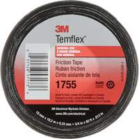 Temflex Cotton Friction Tape 1755, 19 mm (3/4") x 18.28 m (60'), Black MAS Chibougamau