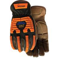 Gants antichocs Drill Sergeant, Grand, Paume en Cuir fleur, Poignet &agrave; enfiler MAS Chibougamau