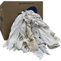 Wiper Rags Box, Ganzie, White, 20 lbs. MAS Chibougamau