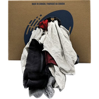 Western Wiper Rags Box, Fleece, Mix Colours, 20 lbs. MAS Chibougamau