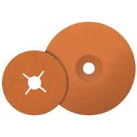 Coolcut XX Sanding Disc, Aluminum Oxide/Ceramic, 24, 4-1/2" Dia x 7/8" Arbor MAS Chibougamau