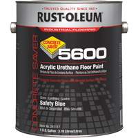 Peinture d'acrylique pour plancher Concrete Saver 5600 System, 1 gal., &agrave; l'eau, Brillant, Bleu MAS Chibougamau