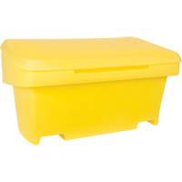 Contenant de rangement robuste pour l'ext&eacute;rieure pour sel et sable, 24" x 48" x 24", 10 pi³, Jaune MAS Chibougamau