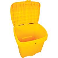 Bacs d'entreposage pour sel & sable, Avec Moraillon, 21" x 27" x 26", 4,24 pi³, Jaune MAS Chibougamau