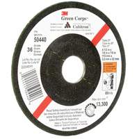 Green Corps Flexible Grinding Wheel, 4-1/2" x 1/8", 7/8" Arbor, Ceramic, Type 27 MAS Chibougamau