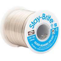 Stay-Brite&reg; Solders, Lead-Free, 96% Tin 4% Silver, Solid Core, 0.125" Dia. MAS Chibougamau