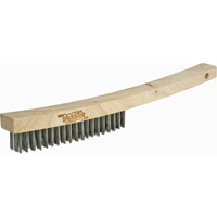 Brosse &agrave; r&eacute;curer industrielle &agrave; manche long, Acier inoxydable, 3 x 19 rangs de fils, Longueur 13-3/4" MAS Chibougamau