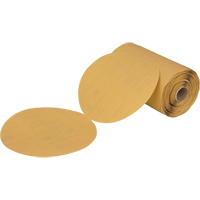 Stikit 216U Gold Paper Disc Roll, 6" Dia., P360 Grit, Aluminum Oxide MAS Chibougamau