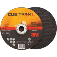 Cubitron II Depressed Centre Grinding Wheels, 4" x 1/4", 3/8" Arbor, Type 27 MAS Chibougamau