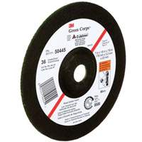 Green Corps Depressed Centre Wheel, 7" x 1/8", 7/8" Arbor, Ceramic, Type 27 MAS Chibougamau