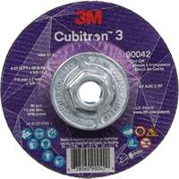 Cubitron 3 Cut-Off Wheel, 4-1/2" x 0.09", 5/8"-11 Arbor, Type T27, Ceramic, 13300 RPM MAS Chibougamau
