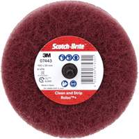 Roue de ponçage &agrave; usage g&eacute;n&eacute;ral Scotch-Brite Roloc Plus, 4" dia. MAS Chibougamau