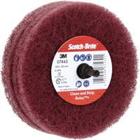 Roue de ponçage &agrave; usage g&eacute;n&eacute;ral Scotch-Brite Roloc Plus, 4" dia. MAS Chibougamau