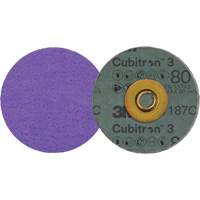Cubitron 3 Roloc Fibre Disc, 3" Dia., 80+ Grit, Ceramic MAS Chibougamau