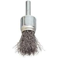Brosse &agrave; fils cr&ecirc;p&eacute;s avec moyeu, 3/4", Fils 0,006", Tige 1/4" MAS Chibougamau