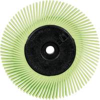 Brosse radiale en soies de pr&eacute;cision type A PN-RB avec adaptateur Scotch-Brite , C&eacute;ramique, Grain 50+, 6" dia. MAS Chibougamau