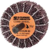 Roue Combi Buff and Blend 898001 Standard Abrasives, 2" dia. x 1" la, Arbre 1/4", Oxyde d'aluminium MAS Chibougamau