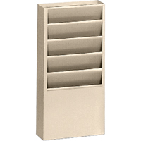 Literature Storage Racks, Stationary, 5 Slots, Steel, 9-3/4" W x 4-1/8" D x 21" H MAS Chibougamau