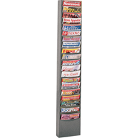 Literature Storage Racks, Stationary, 20 Slots, Steel, 13-1/8" W x 4-1/8" D x 58-1/2" H MAS Chibougamau