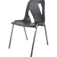 Stacking Chair, Vinyl, 31" High, 275 lbs. Capacity, Black MAS Chibougamau