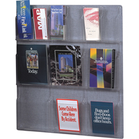 Literature Displays, Wall Mount, 6 Slots, Plastic, 30" W x 34-3/4" D x 34-3/4" H MAS Chibougamau