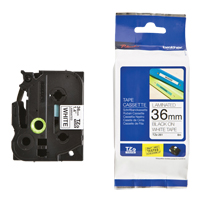 Tape Cartridge for P-touch&reg; Labeling System, 36 mm x 26-1/4', Black on White MAS Chibougamau